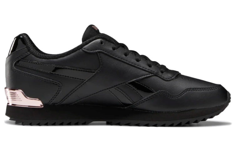 (WMNS) Reebok Royal Glide Ripple Clip 'Black Silver' DV6704