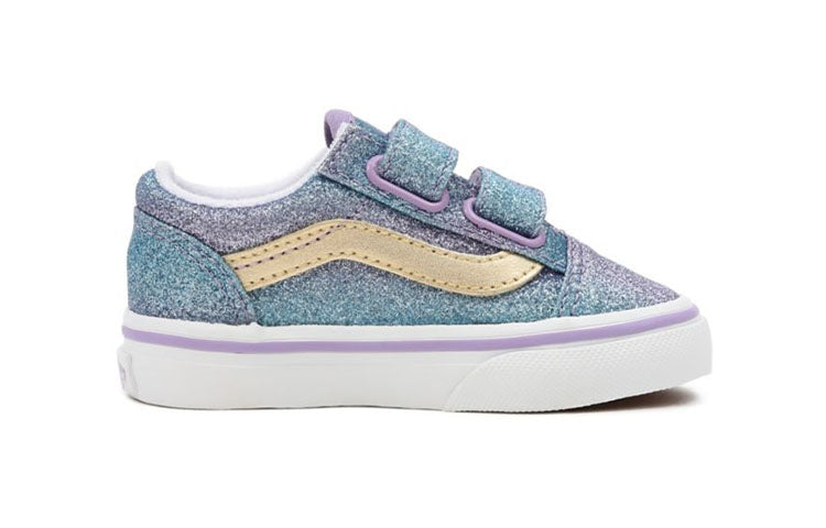Vans Toddler Ombre Glitter Old Skool Velcro 'Blue Purple' VN000D3YABZ