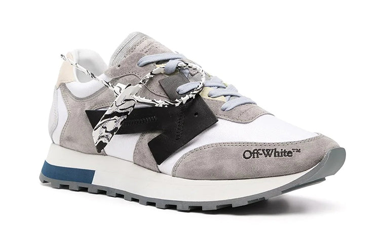 Off-White Logo Running Shoes Gray OMIA140F21LEA0010910