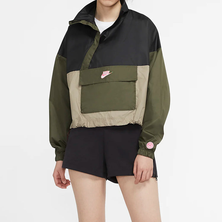 (WMNS) Nike Icon Clash Woven Colorblock Long Sleeves Jacket Black CU5970-010