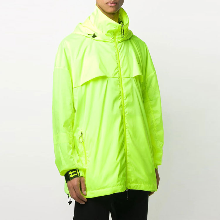 Off-White SS21 Thin and light Alphabet Jacket Loose Fit Green OMEB014R20D160216210