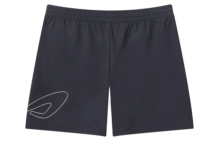 (WMNS) FILA Alphabet Logo Printing Knit Breathable Sports Shorts Navy Blue F61W024851F-NV