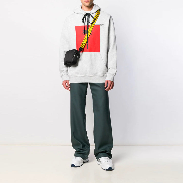 Men's Off-White Rear Suit Long Pants/Trousers Loose Fit Dark Green OMCA099E19E130020800