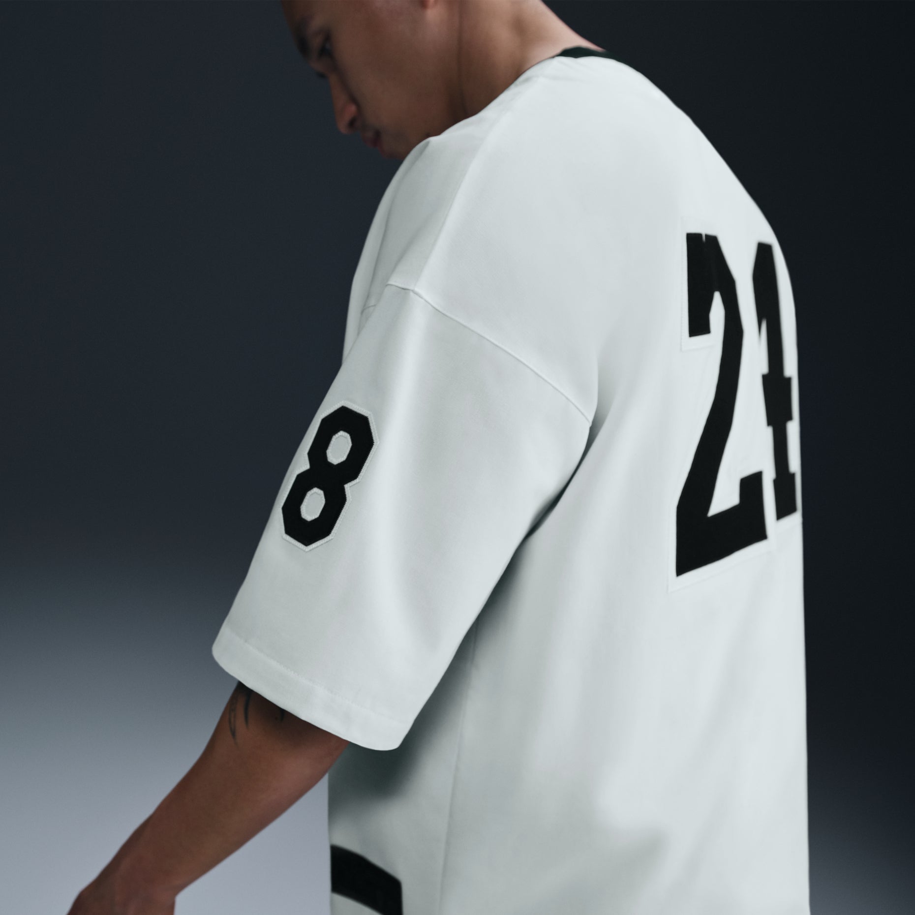 Nike x Kobe Bryant Baseball Jersey Asia Sizing 'White Black' IB0008-133