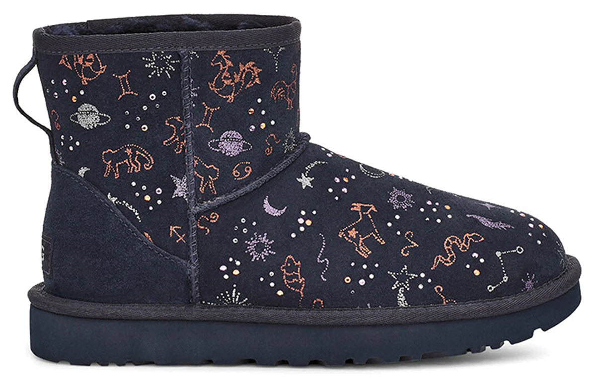 (WMNS) UGG Classic Zodiac Mini Fleece Lined Navy Blue 1112516-SNGH