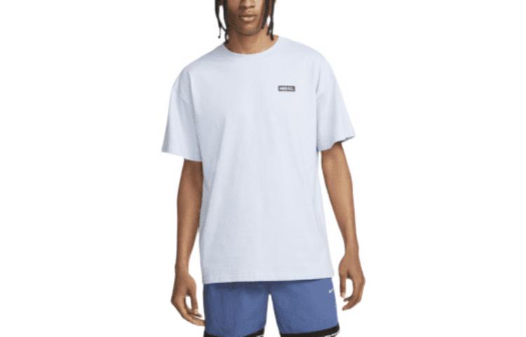 Men's Nike Logo Printing Round Neck Short Sleeve Blue T-Shirt DH7463-548