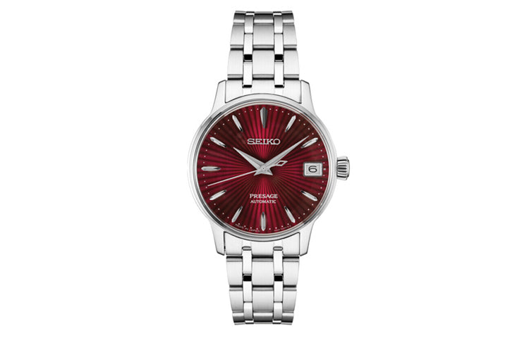 SEIKO PRESAGE Series Mechanical Silver/Red SRP853J1