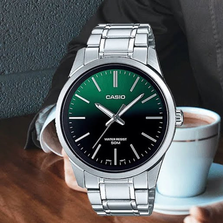 CASIO Quartz Limited Edition Mens Green Analog MTP-E180D-3A