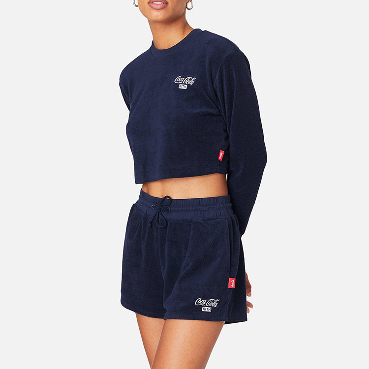 KITH x Coca Cola Crossover Short Round Neck Navy Blue KHW2133-109