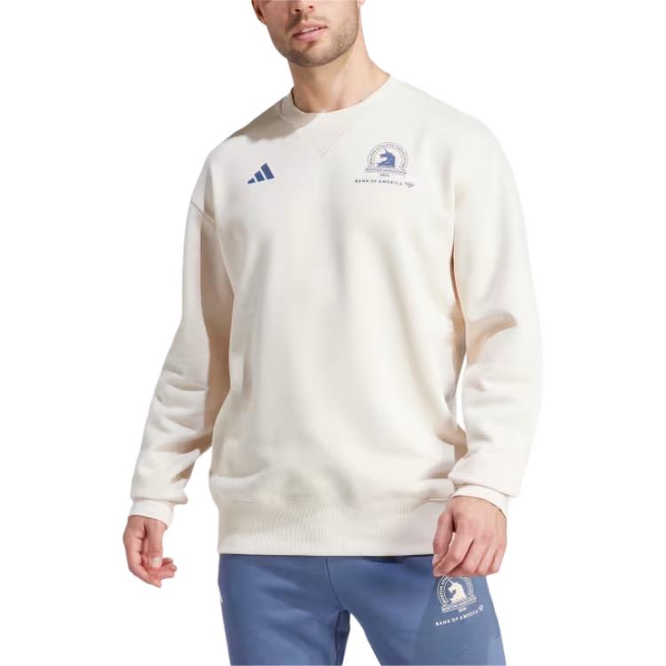 adidas Running Boston Marathon 2024 Sweatshirt Asia Sizing 'Beige' IS9552