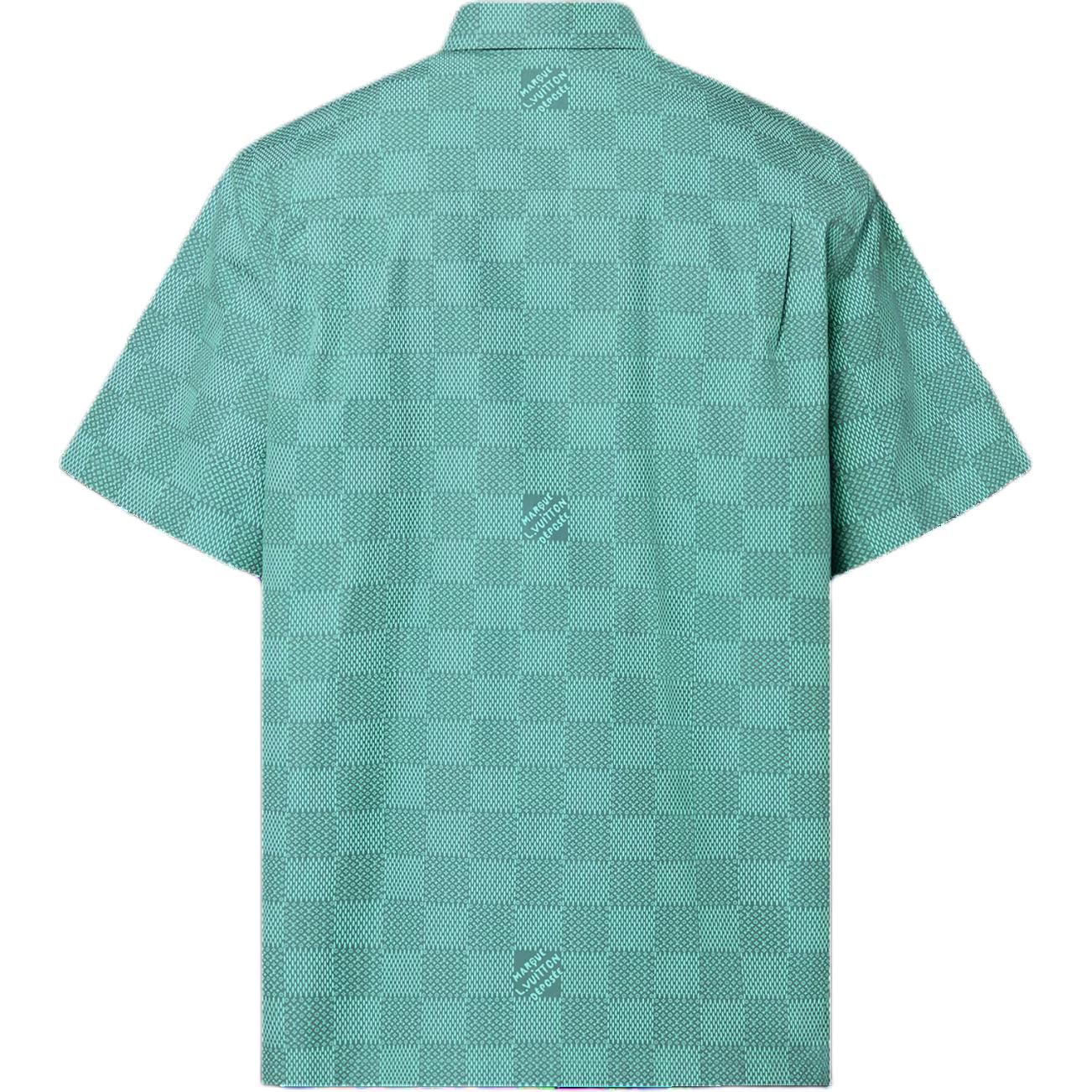 LOUIS VUITTON Printed Cotton Shirt 'Teal' 1AFQXX
