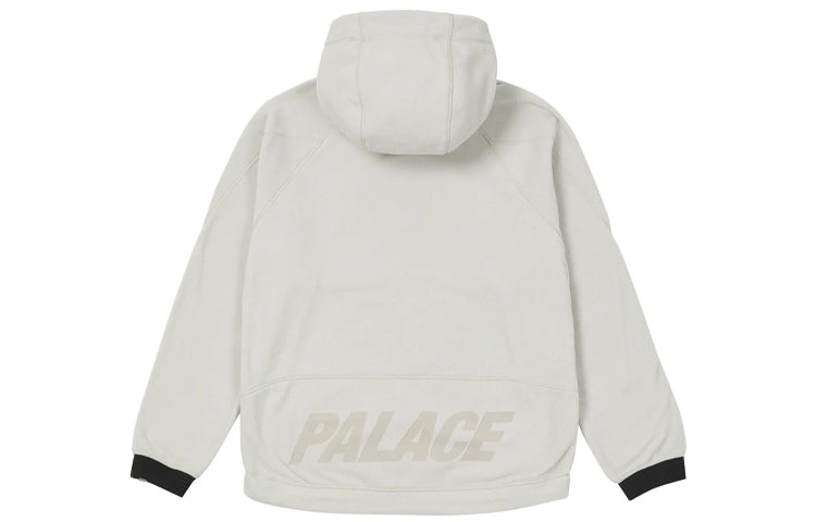 Palace FW21 Polar Fleece Asymmetric Jacket 'White' P21JK059