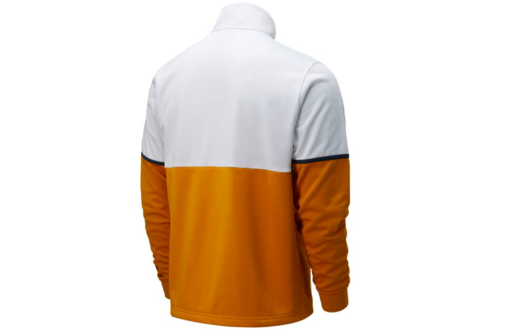 New Balance Athletics Track 1/4 Zip Sweatshirt Asia Sizing 'White Orange' AMT01506-VGL