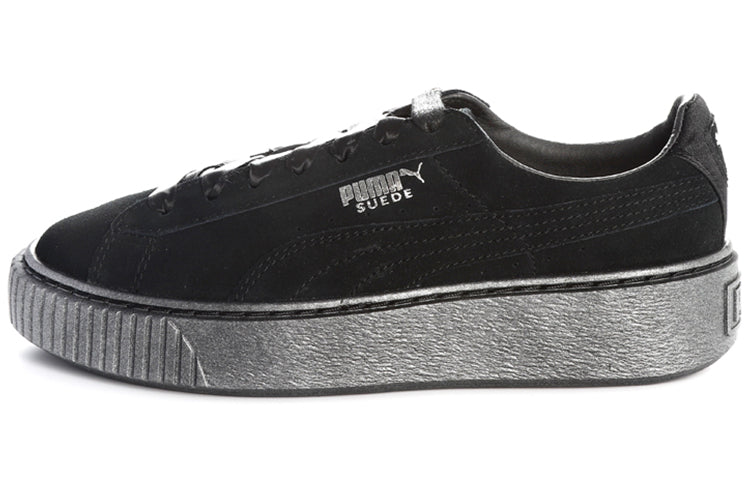(WMNS) PUMA Suede Platform 'Black' 366106-01