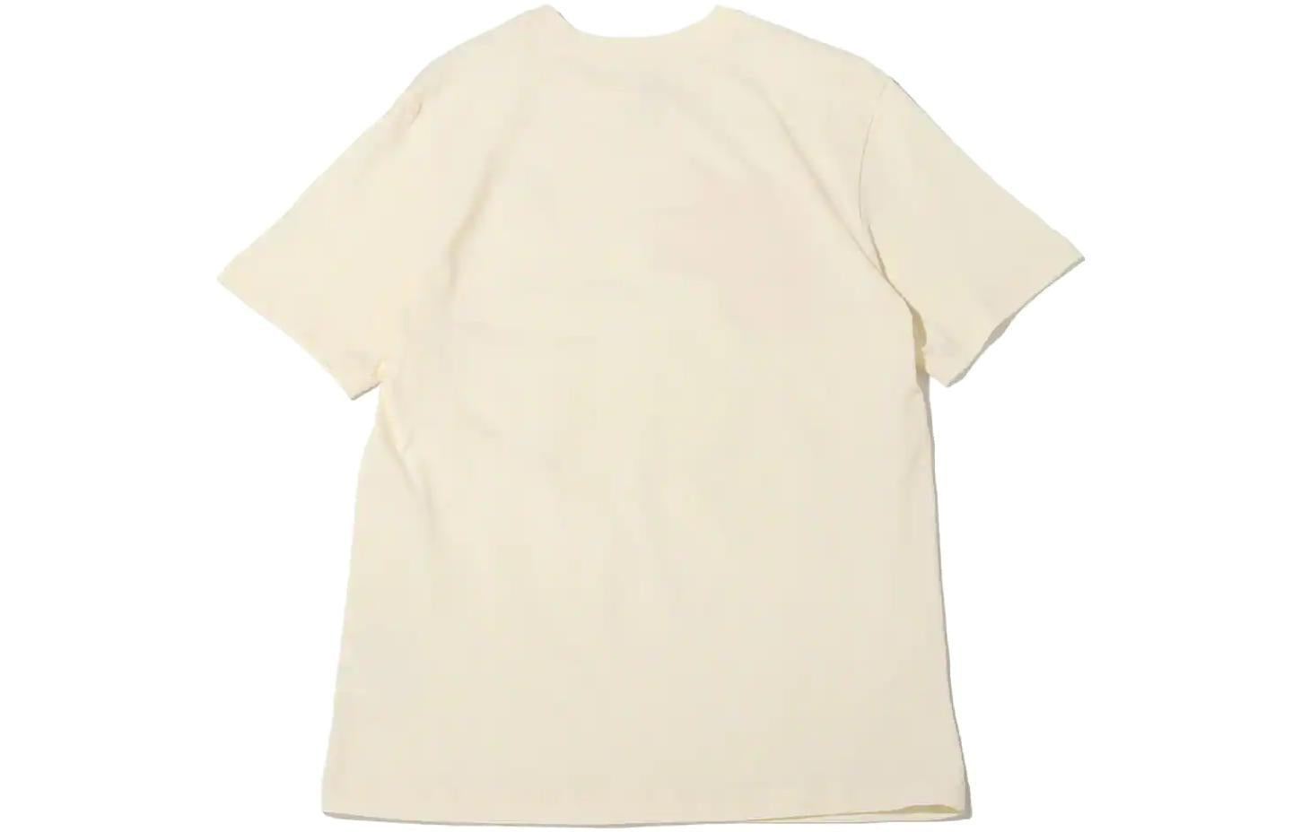 Men's Nike Earth Pattern Printing Round Neck Short Sleeve Beige T-Shirt DM6332-113