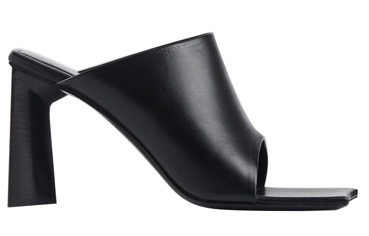 (WMNS) Balenciaga Moon Calfskin High-Sandals Black 615782WA7601000