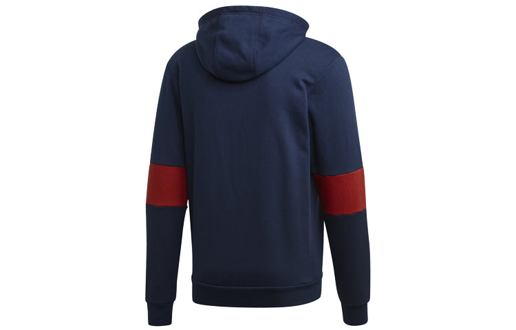 adidas Contrasting Colors Sleeve Training hooded Zipper Cardigan Blue FJ6279