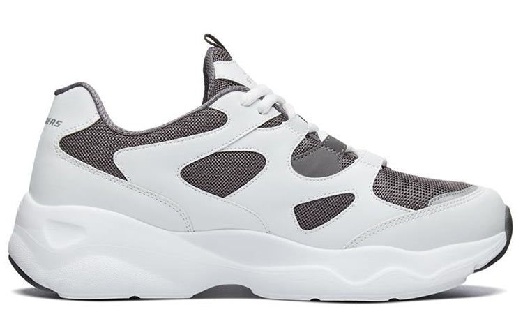 Skechers D'Lites Airy Low-Top Running Shoes White/Gray 999235-WGRY