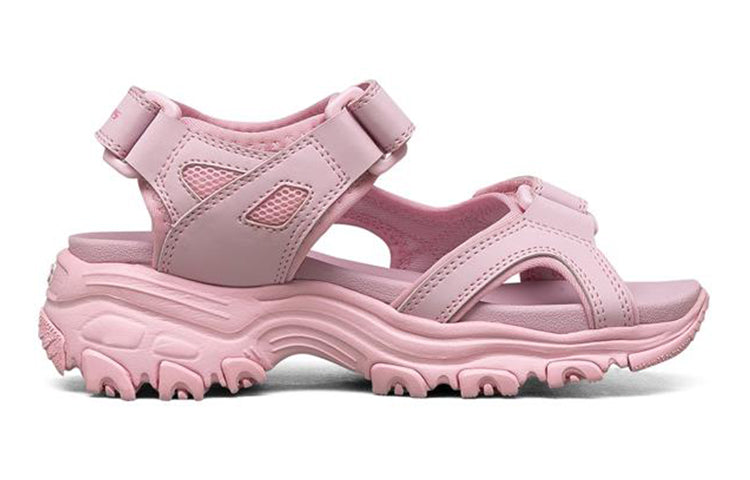 Skechers Dlites Lightweight Cozy Sports Big Boys Pink Red Sandals 664133L-PNK
