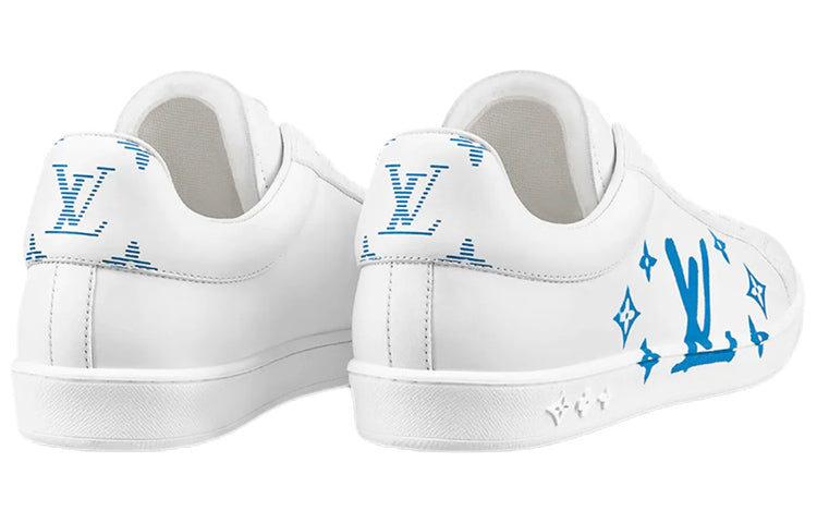 LOUIS VUITTON LV Luxembourg Samothrace Sneakers 'White with Blue' 1A9JDN