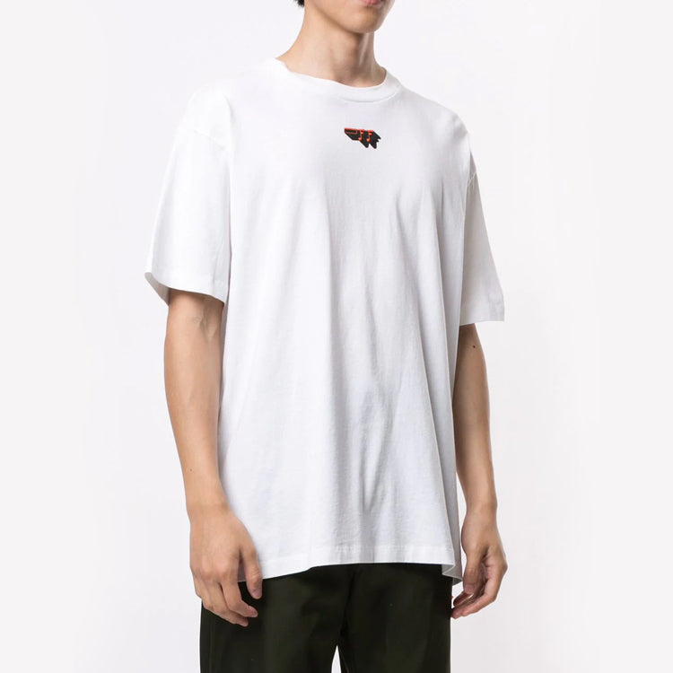 Off-White logo Printing Short Sleeve White OMAA038E20JER0120110