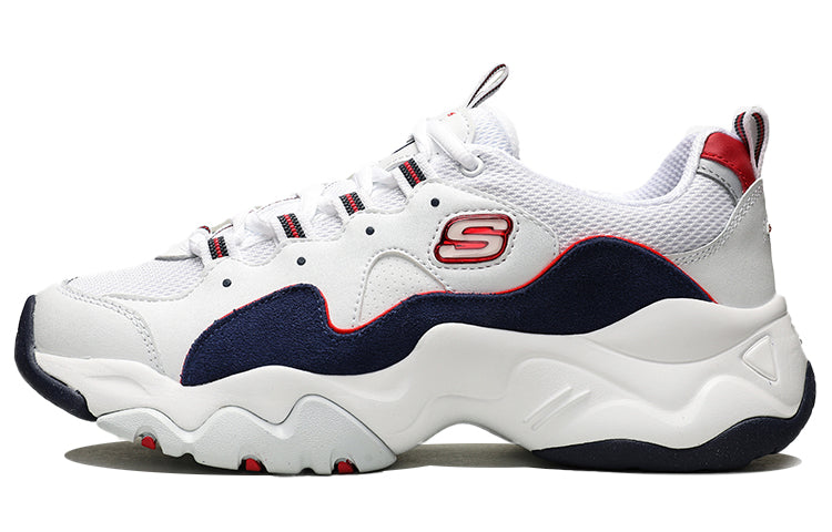 (WMNS) Skechers D'Lites 3.0 Zenway Low-Top Running Shoes White/Blue/Red 12955-WNVR