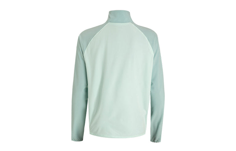 (WMNS) Under Armour Training Sports Zipper Woven Round Neck Hoodie Blue 1360363-477