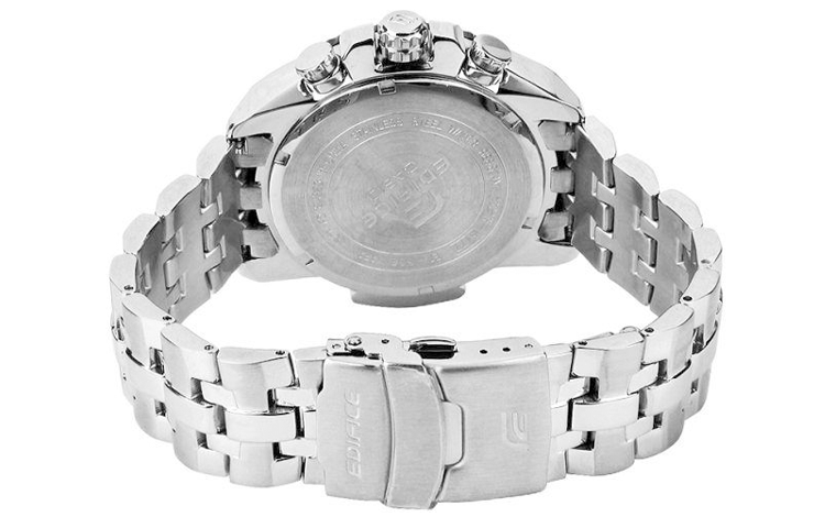 CASIO Waterproof EDIFICE Stainless Steel Strap Sports Quartz Mens Black Analog EF-558D-1A