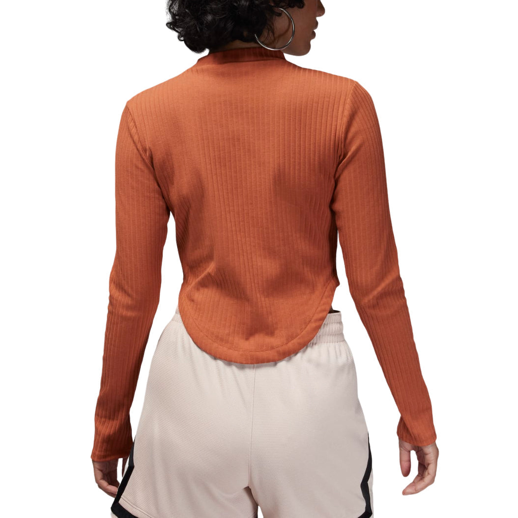 (WMNS) Air Jordan Long Sleeve Knit Top 'Dusty Peach' FN5399-209