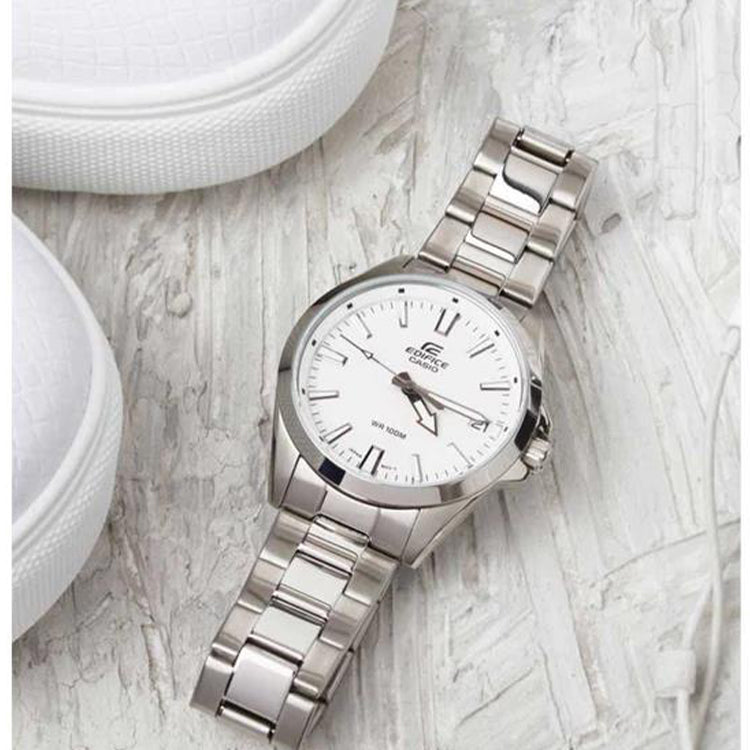 CASIO EDIFICE Series Leisure Fashion Men s Quartz Waterproof Mens Silver Analog EFV-100D-7AV