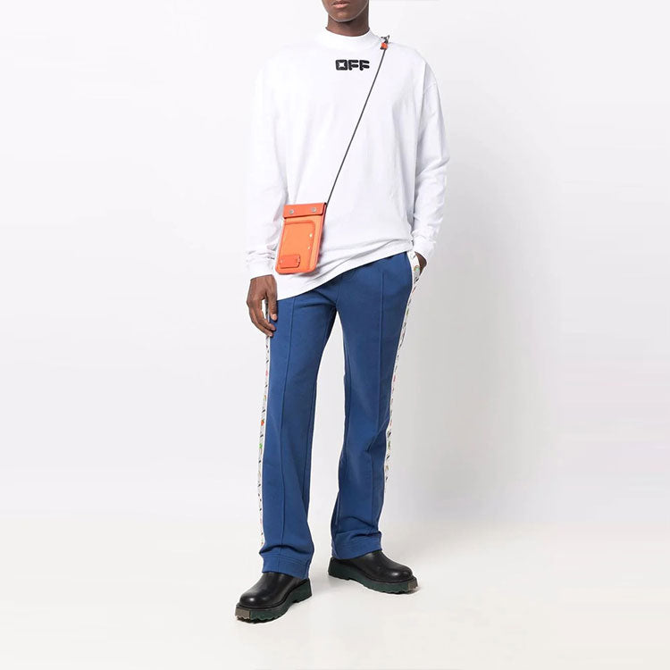 Off-White Alphabet Logo Printing Long Sleeves Loose Fit White OMAB032F21JER00201100110