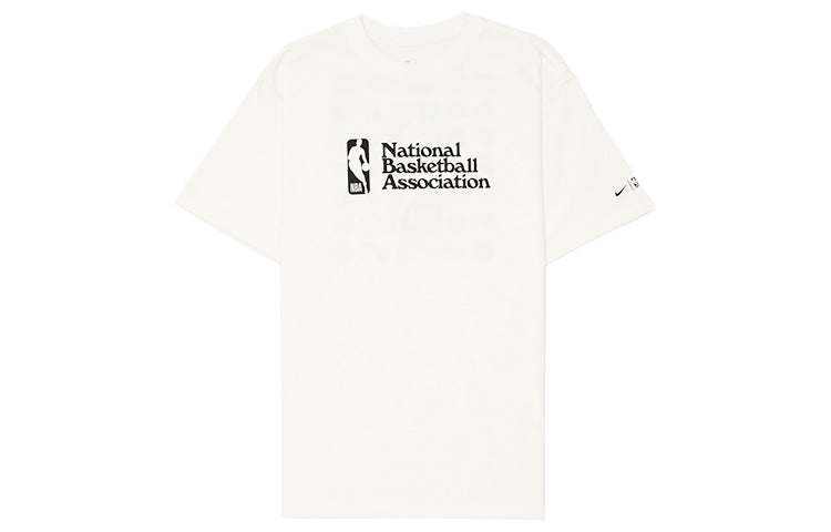 Men's Nike Basketball Printing Sports Round Neck Short Sleeve White T-Shirt DC1940-910