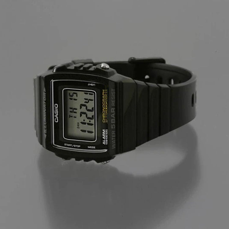 Casio Retro Stylish Digital Cube Watch 'Black White' W-215H-1AJH&-F-108WHC-7ACF