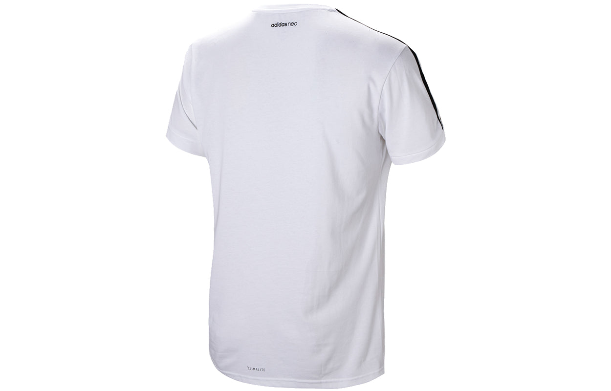 adidas neo M Cs Nmb Gr T2 Casual Sports Running Training Breathable Short Sleeve White DW8128