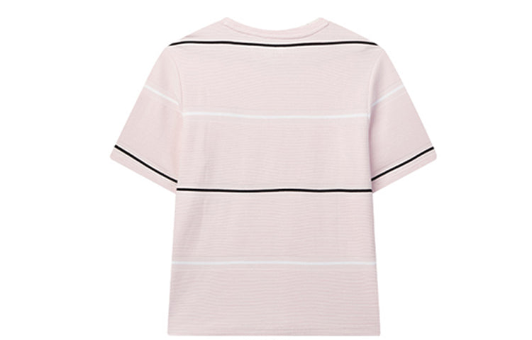 (WMNS) FILA Knit Cozy Stripe Short Sleeve T-Shirt F61W028124F-PU