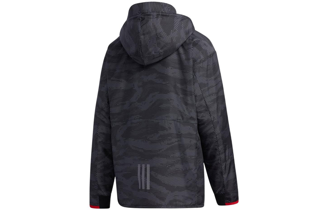 (GS) adidas Training Reversible Woven Hooded Jacket Boy Black GP0790