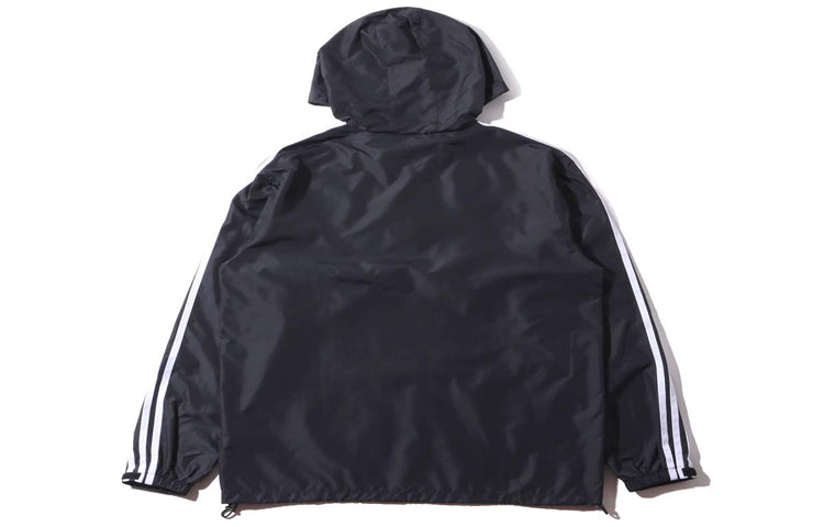 adidas originals Half Zipper Pullover Hooded Jacket Black DX4216