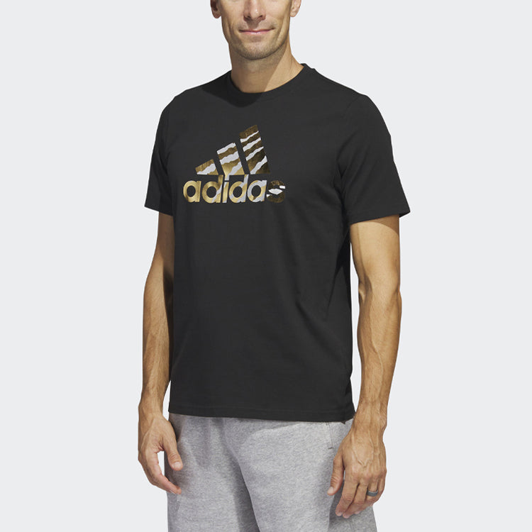 adidas Power Logo Foil T-shirt 'Black' IC1678