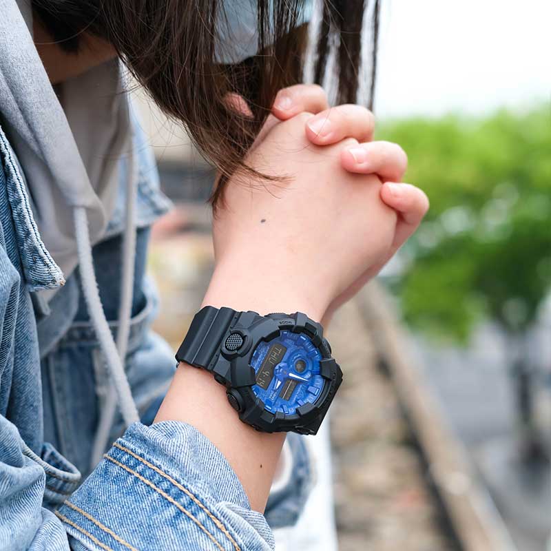 CASIO G-Shock Analog-Digital 'Black Blue' GA-700BP-1APR