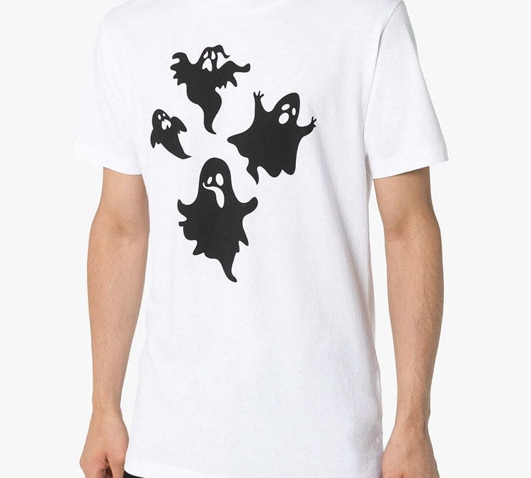 Off-White FW20 Ghost Print Ghost Printed Men White OMAA027E20JER0110110