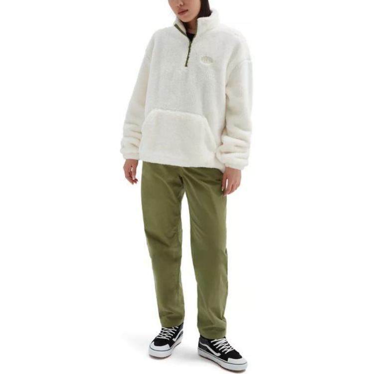 (WMNS) Vans Pioneer Mock Half Zip Sweatshirt 'White' VN000A6RFS8
