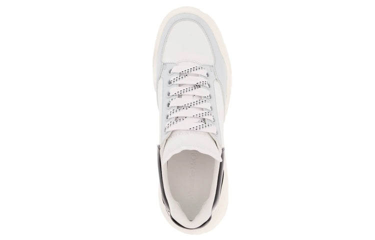 (WMNS) Alexander McQueen Court Leather Sneakers 'White Black Grey' 708077WICDB8979