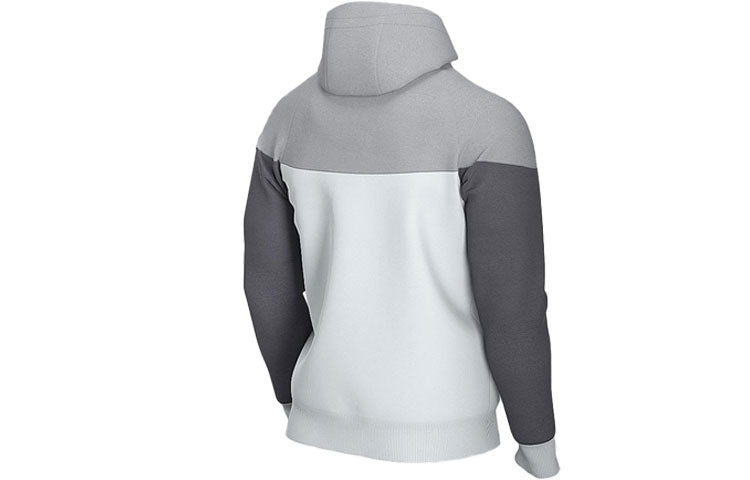 Nike Contrast Color Stitching Sports hooded Logo Jacket Gray AT5271-102