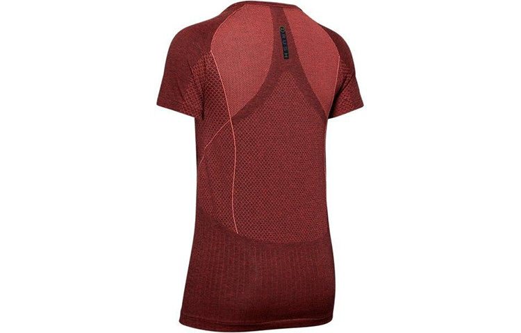 (WMNS) Under Armour RUSH Seamless Tee Red 1351602-628