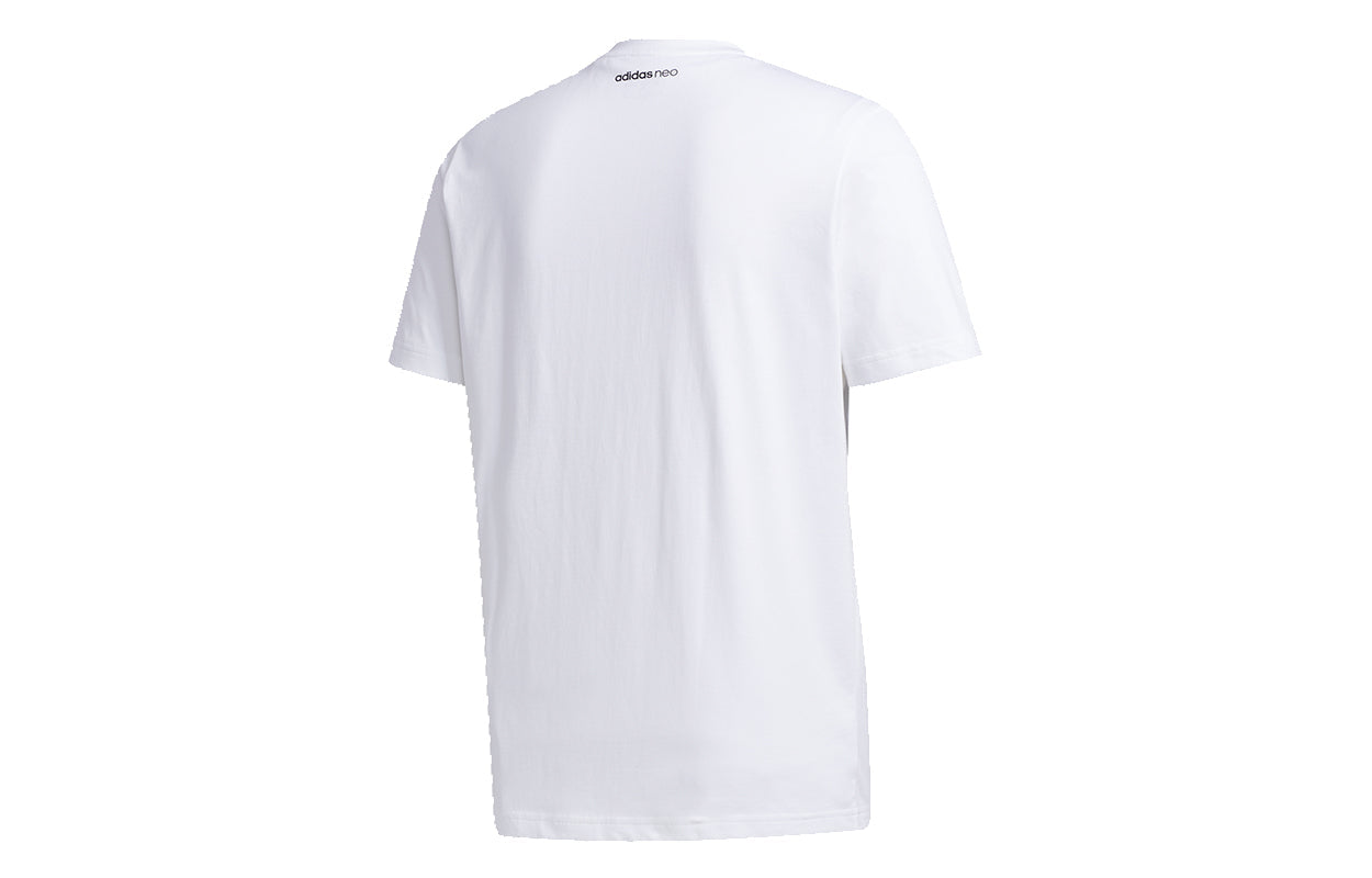 adidas neo M FAV TCNS TEE1 Alphabet Printing Sports Short Sleeve White GJ8773