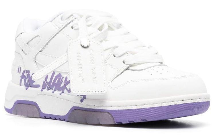 (WMNS) Off-White Out Of Office For Walking Low-Tops 'White Purple' OWIA259S23LEA0030136