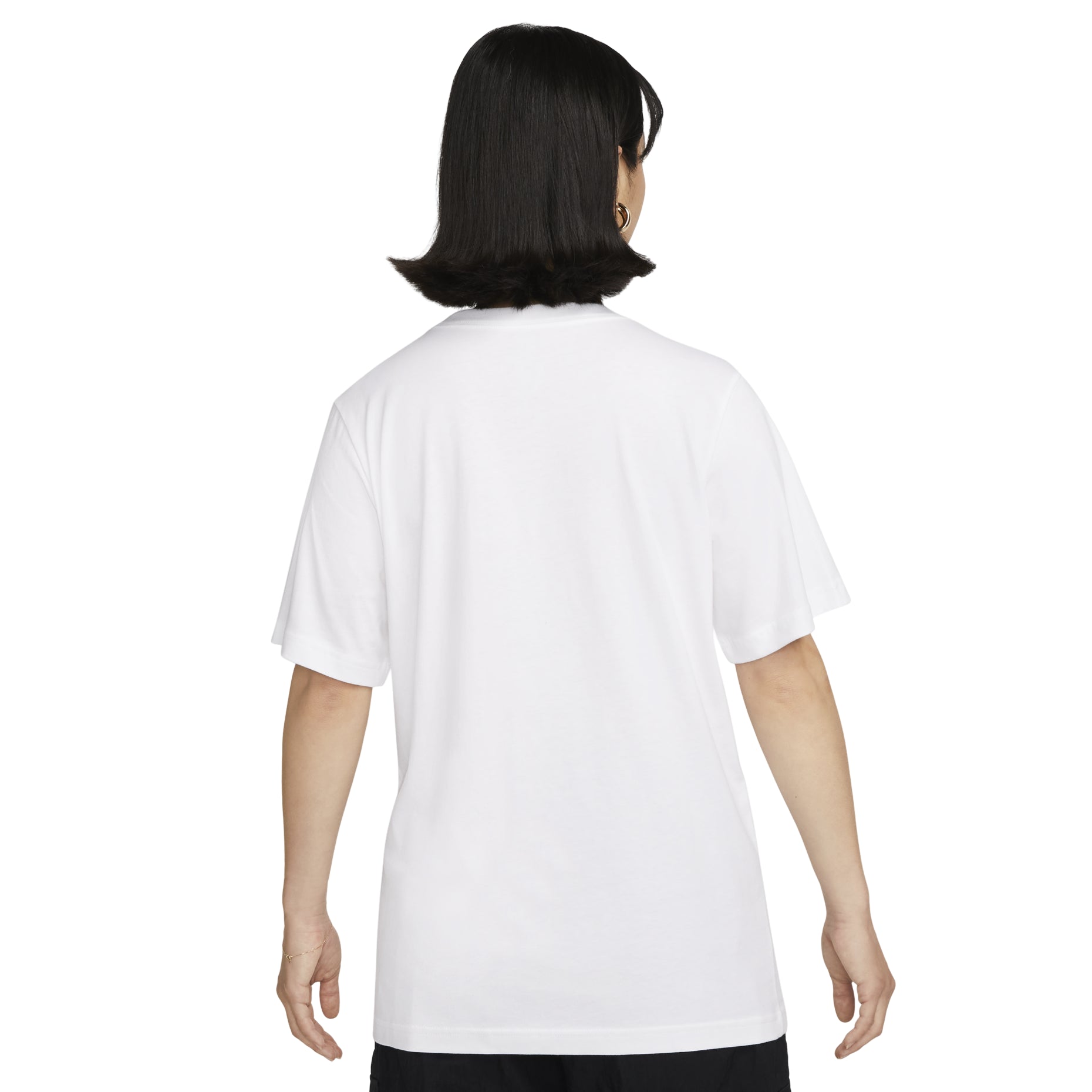 (WMNS) Nike Sportswear Small Swoosh T-shirt Asia Sizing 'White' FD4150-100