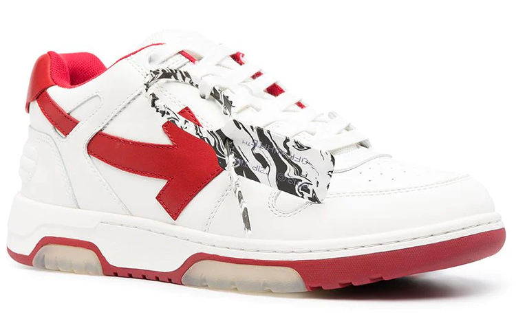 Off-White Out Of Office Low-Top Sneaker 'White Red' OMIA189R21LEA0010125