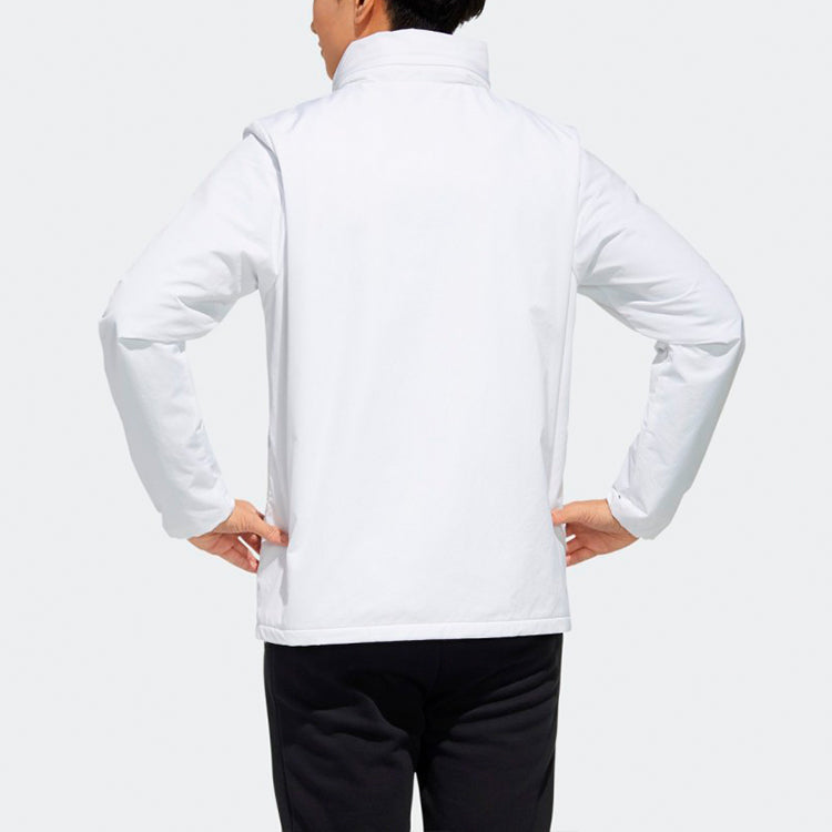 adidas neo M Faves Wint Wb Printing Logo Stand Collar Windbreaker Jacket White FU1035