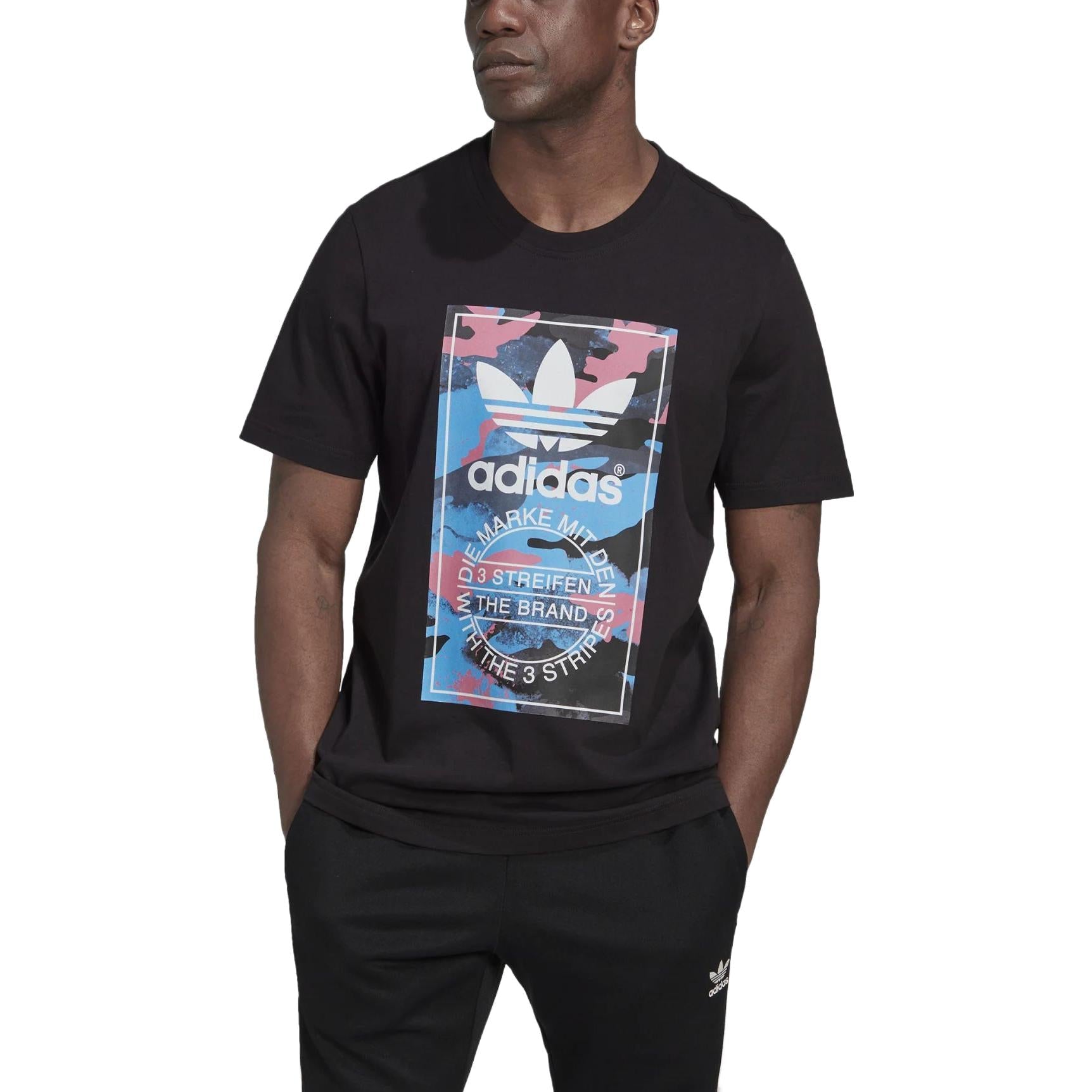 adidas originals Graphic Camo T-shirt 'Black' HK5157
